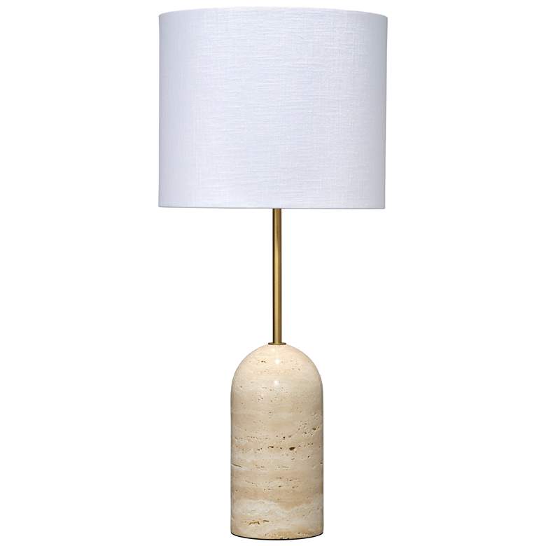 Image 1 Jamie Young Holt 27 1/2" High Sand Brown Travertine Modern Table Lamp