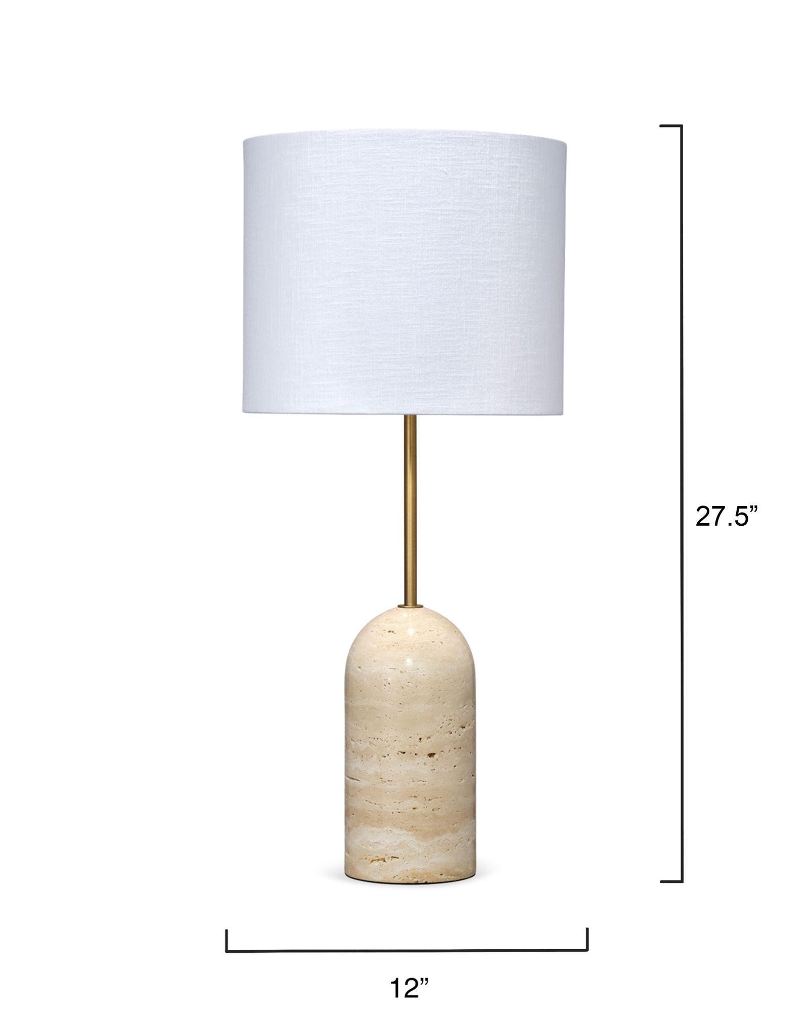 Image 6 Jamie Young Holt 27 1/2" High Sand Brown Travertine Modern Table Lamp more views