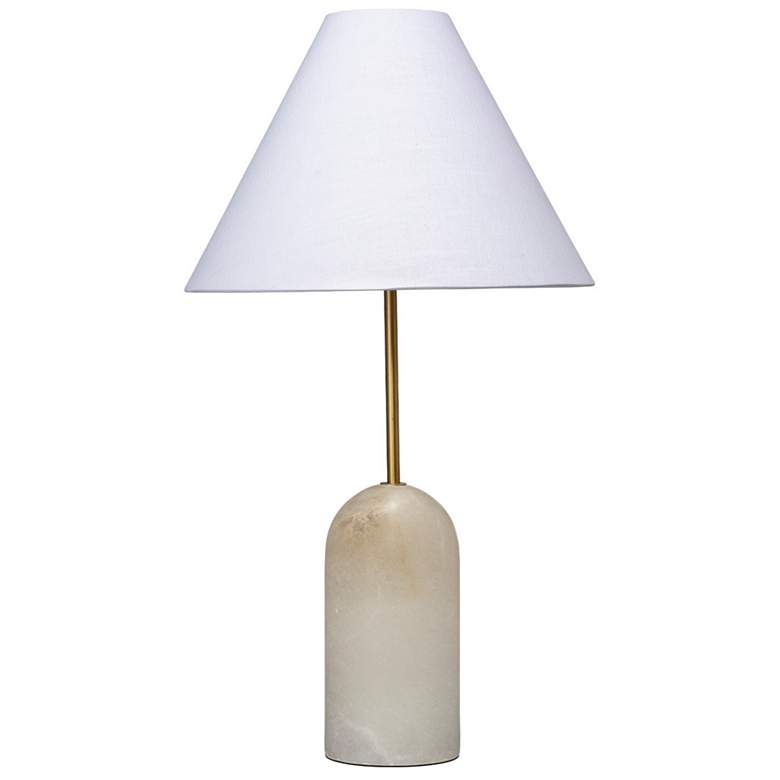 Image 1 Jamie Young Holt Alabaster Table Lamp with Linen Shade