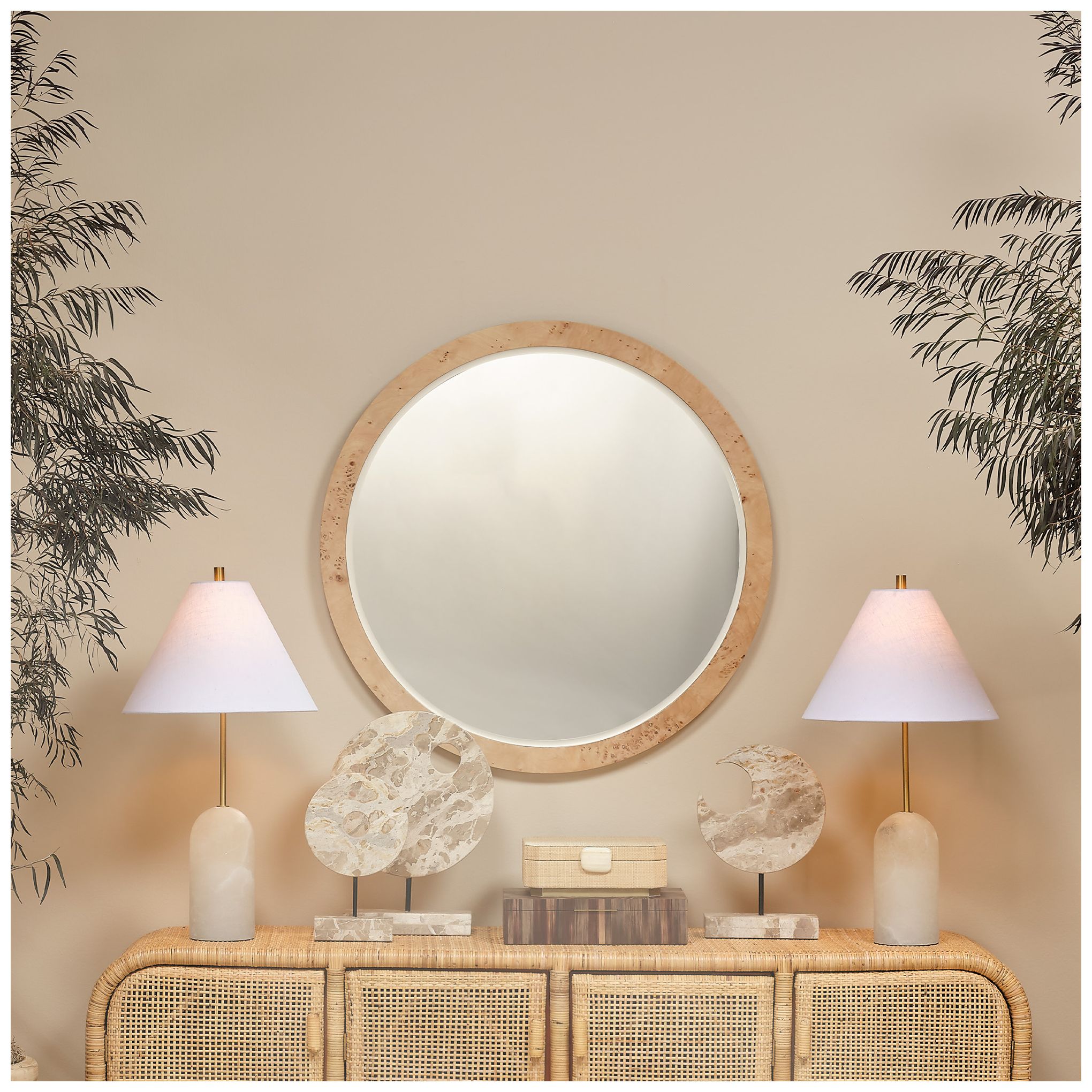 Image 5 Jamie Young Holt Alabaster Table Lamp with Linen Shade more views