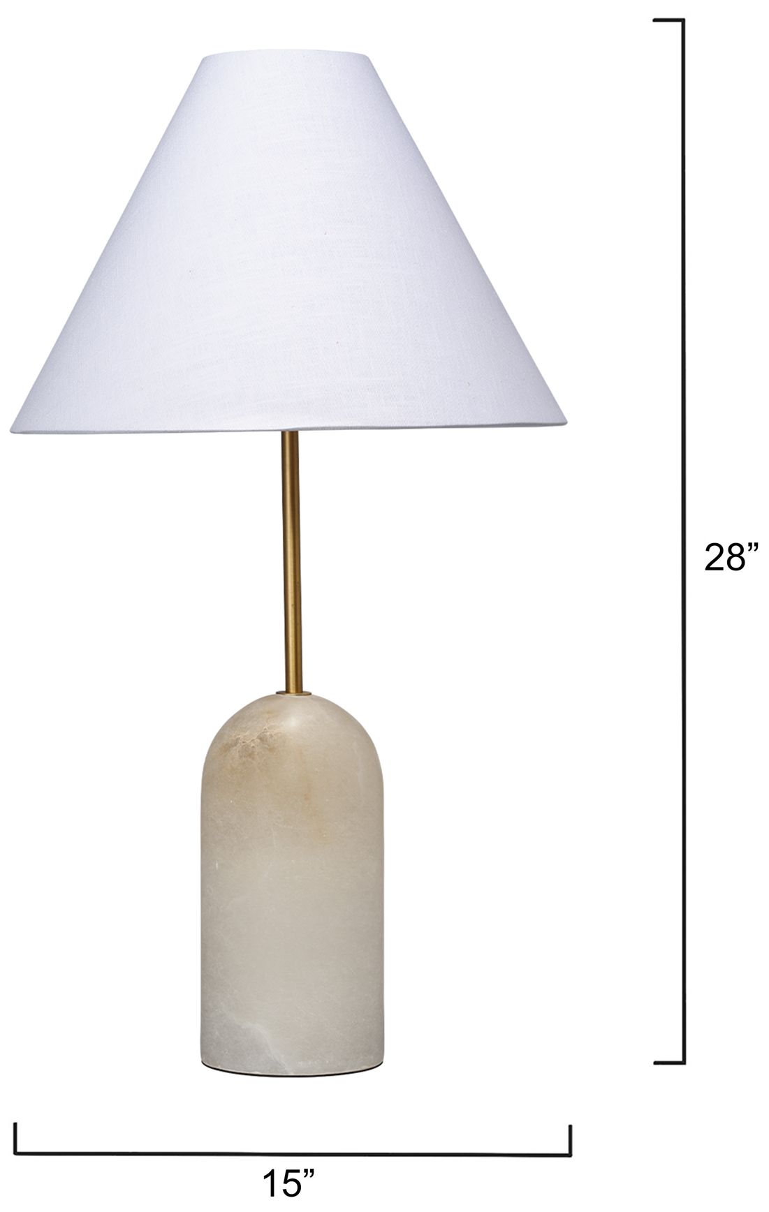 Image 7 Jamie Young Holt Alabaster Table Lamp with Linen Shade more views