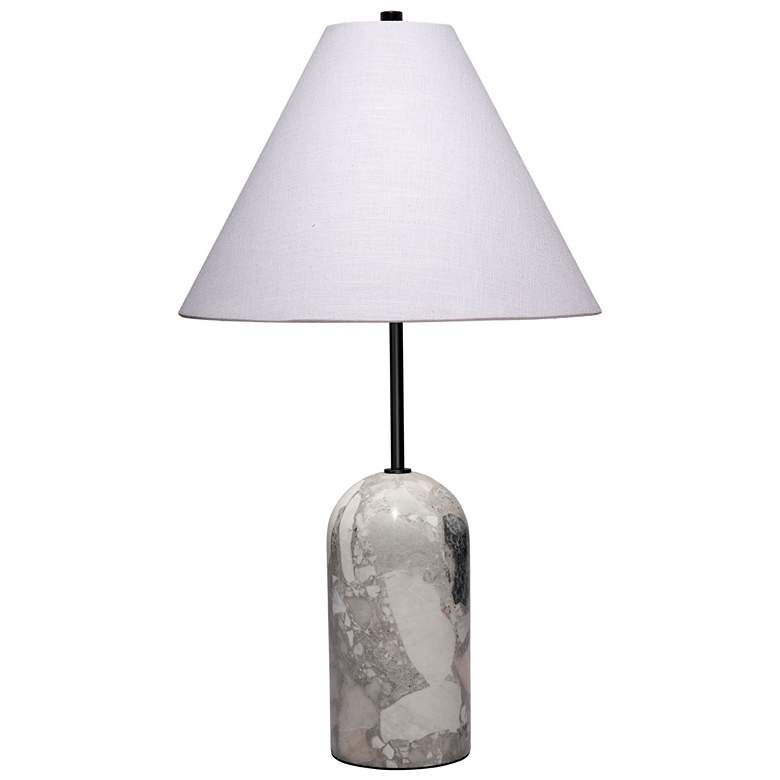 Image 1 Jamie Young Holt Travertine Table Lamp with Linen Shade