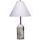 Jamie Young Holt Travertine Table Lamp with Linen Shade