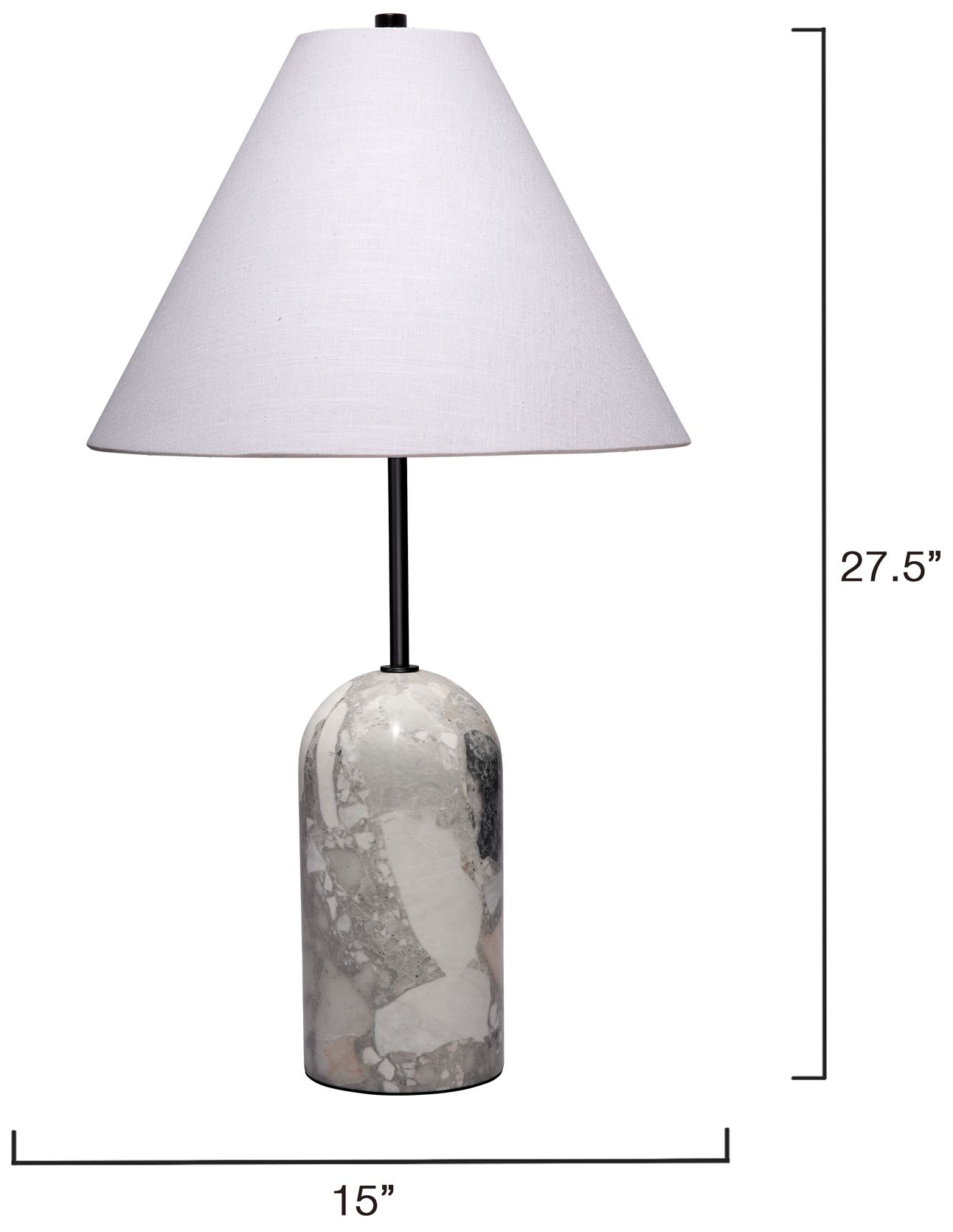 Image 7 Jamie Young Holt Travertine Table Lamp with Linen Shade more views