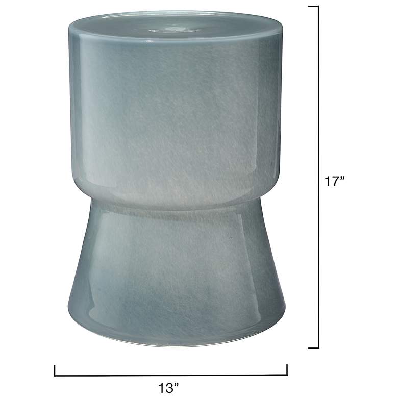 Image 3 Jamie Young Huntington Garden Glass Stool, Blue more views