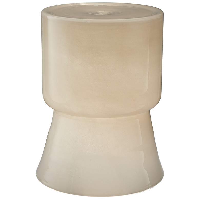 Image 1 Jamie Young Huntington Garden Glass Stool, Cream