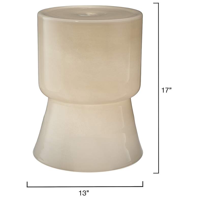 Image 3 Jamie Young Huntington Garden Glass Stool, Cream more views