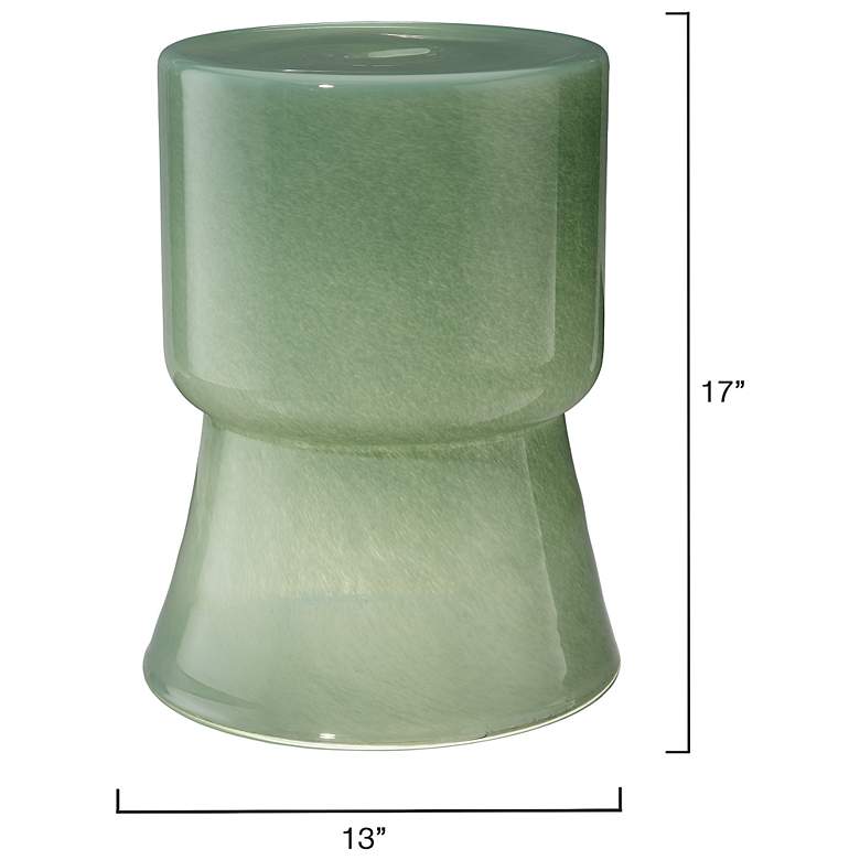 Image 2 Jamie Young Huntington Garden Glass Stool, Green more views