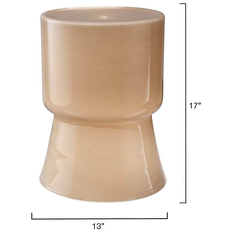 Image 3 Jamie Young Huntington Garden Glass Stool, Taupe more views