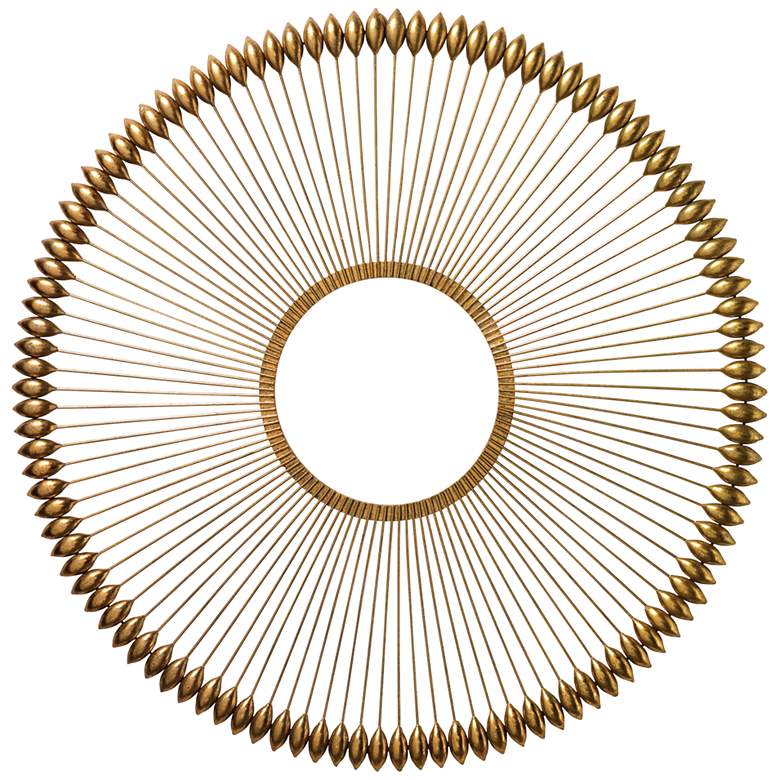 Image 1 Jamie Young Illume Gold Foil 36" Round Metal Wall Art
