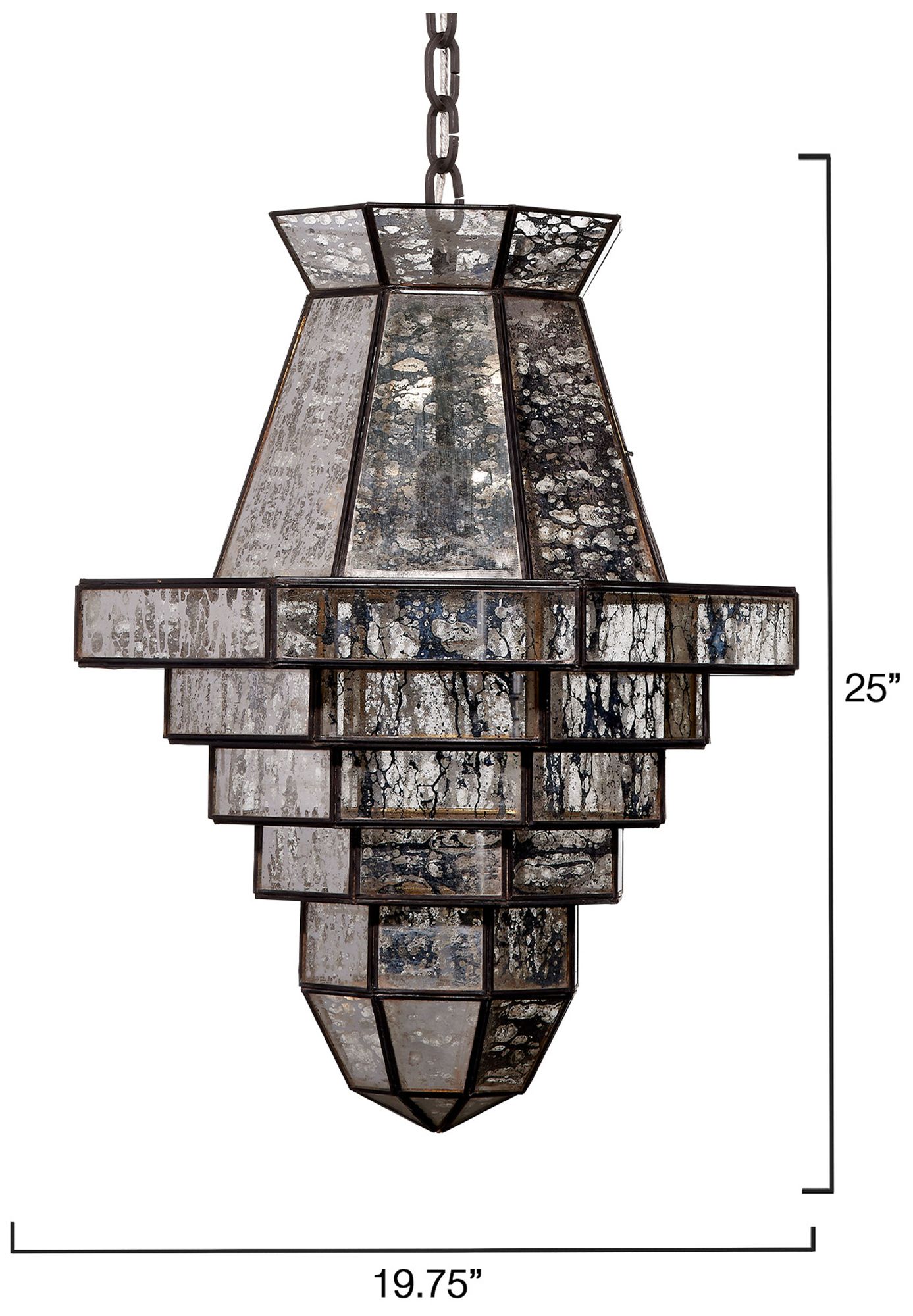 Image 3 Jamie Young Imperial 1-Light Glass and Metal Pendant more views