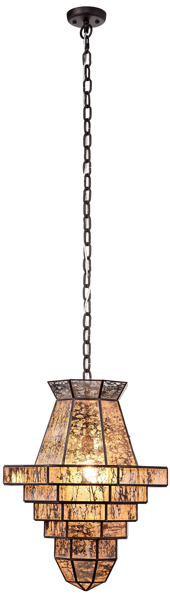 Image 7 Jamie Young Imperial 1-Light Glass and Metal Pendant more views