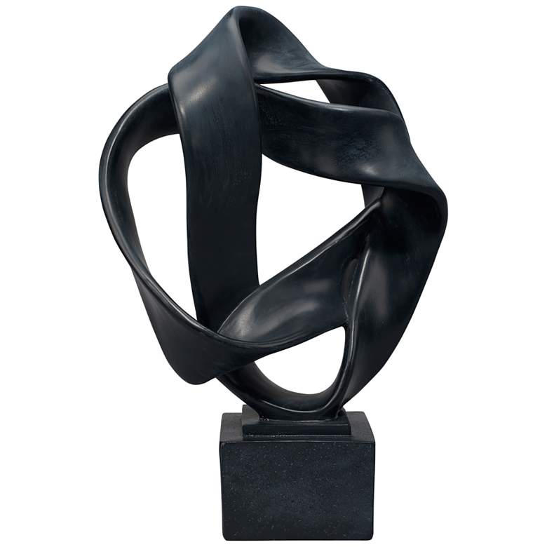 Jamie Young Intertwined 17&quot; High Black Decorative Sculpture