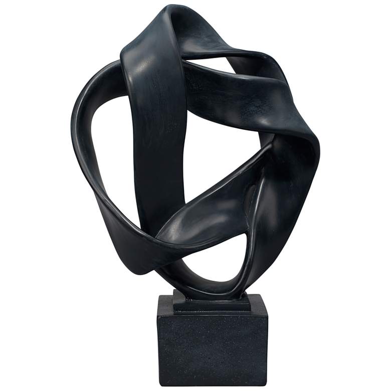 Image 1 Jamie Young Intertwined 17 inch High Black Decorative Sculpture