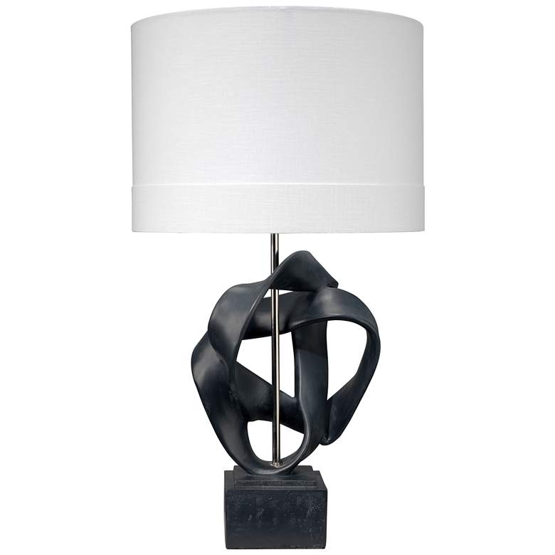Image 1 Jamie Young Intertwined Table Lamp with Linen Shade, Black
