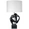 Jamie Young Intertwined Table Lamp with Linen Shade, Black