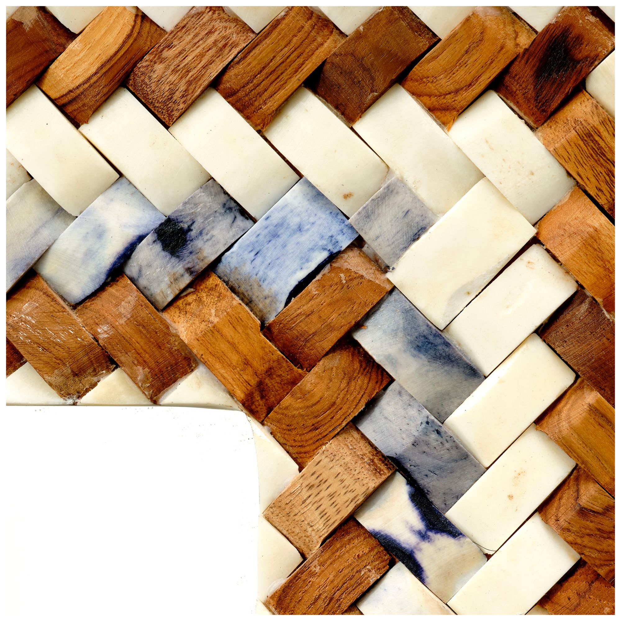 Thumbnail4 of Jamie Young Interwoven Wood & Buffalo Bone Rectangle Mirror 36" more views
