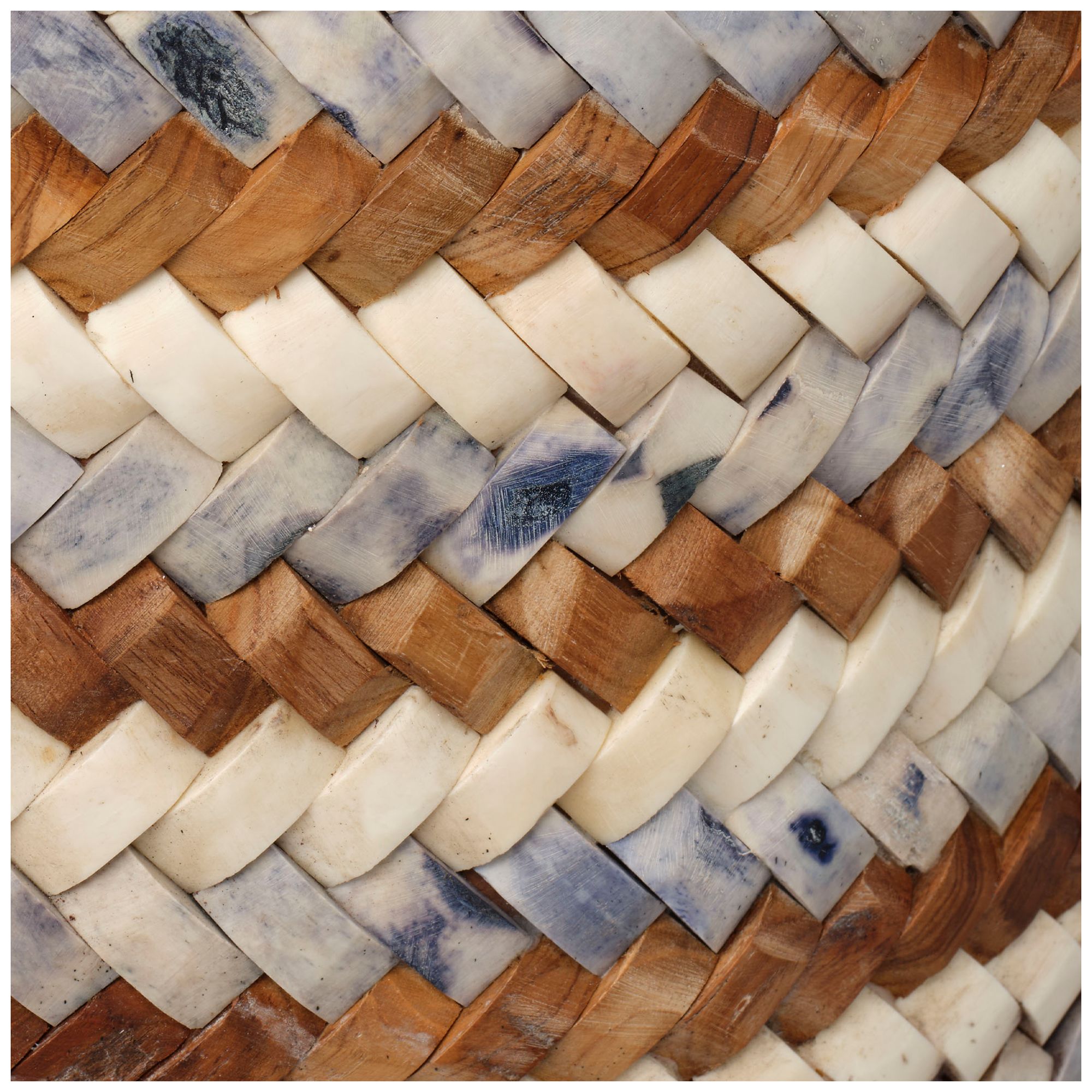 Image 4 Jamie Young Interwoven Wood & Buffalo Bone Side Table 18" more views
