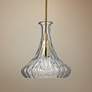Jamie Young Isabella 7"W Clear Glass with Brass Mini Pendant