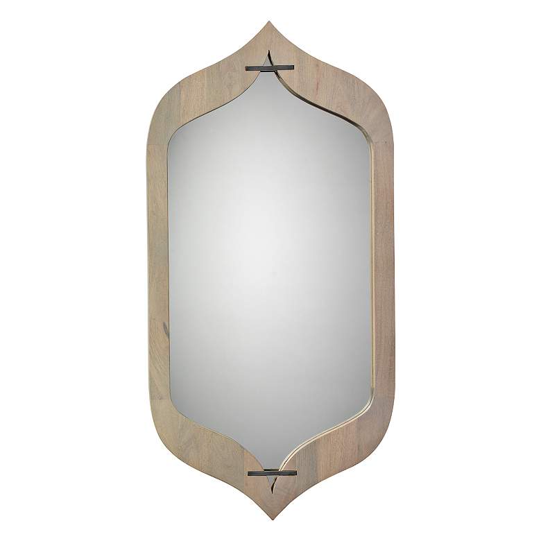 Image 1 Jamie Young Jasmine Gray Washed Wood 18 inch x 36 inch Wall Mirror