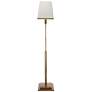 Jamie Young Jud 67" High Linen and Brass Modern Floor Lamp