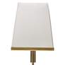 Jamie Young Jud 67" High Linen and Brass Modern Floor Lamp