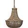 Jamie Young Jute 18" Wide Macrame Chandelier