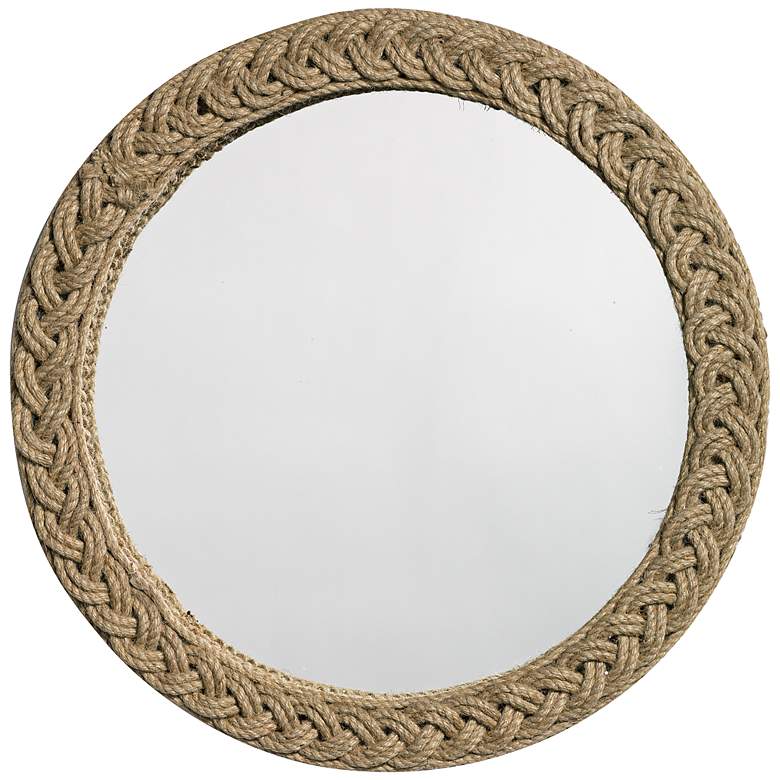 Image 1 Jamie Young Jute Braided 20" Round Wall Mirror
