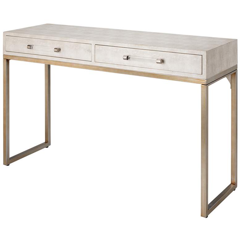 Image 1 Jamie Young Kain Faux Shagreen Console in Cream