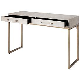 Image5 of Jamie Young Kain Faux Shagreen Console in Cream more views