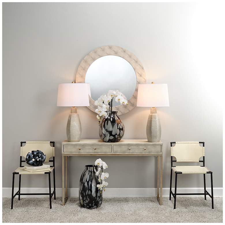 Image 6 Jamie Young Kain Faux Shagreen Console in Cream more views