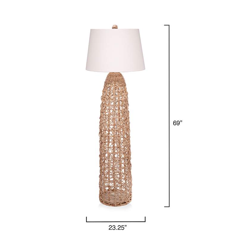 Image 7 Jamie Young Kauai 69" Modern Coastal Natural Rope Floor Lamp more views