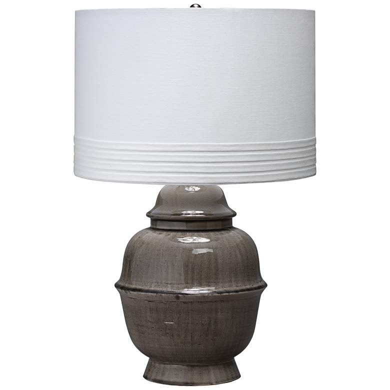 Image 1 Jamie Young Kaya Japanese Gray Ceramic Urn Table Lamp