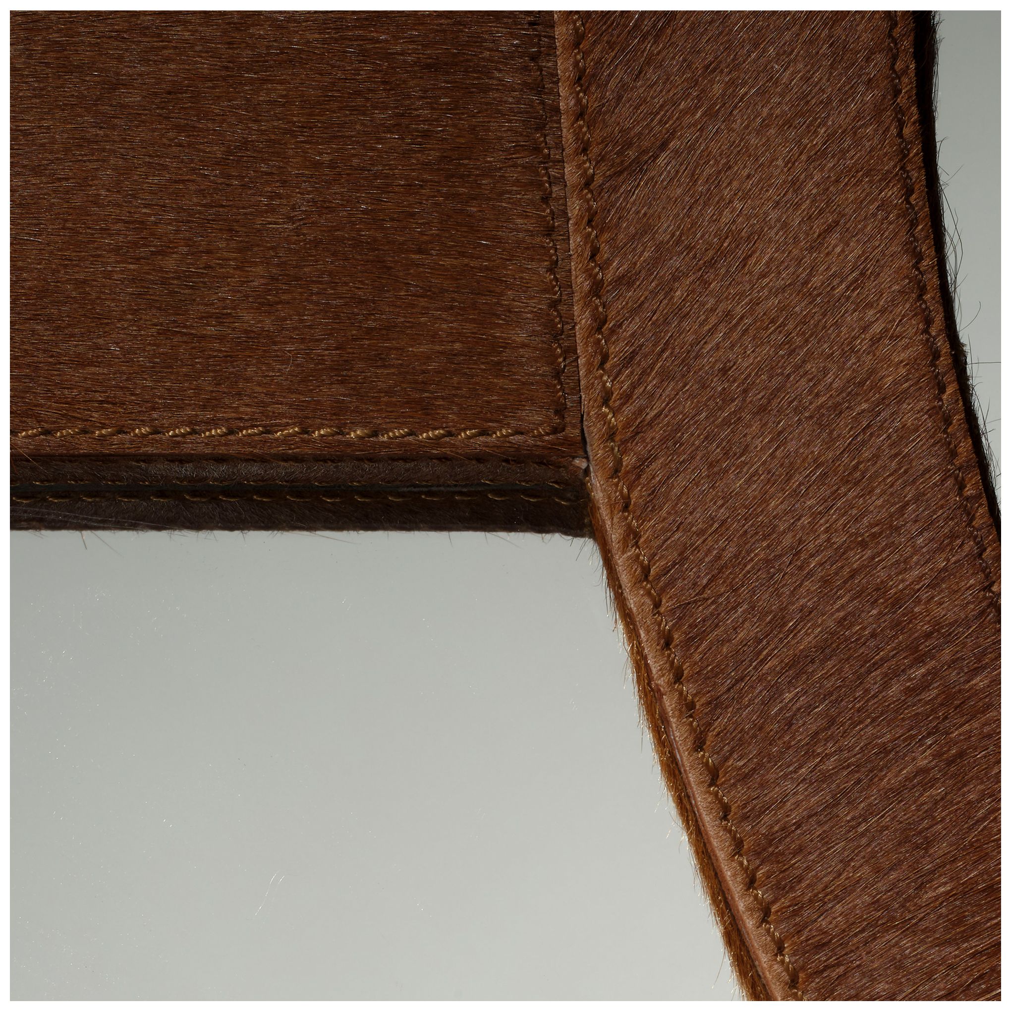 Image 4 Jamie Young Keystone Hide Wall Mirror 62" in Brown more views