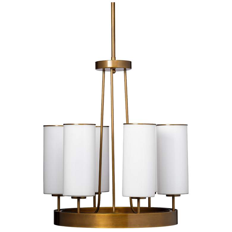 Image 1 Jamie Young Kingdom 6-Light Glass and Antique Brass Chandelier