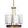 Jamie Young Kingdom 6-Light Glass and Antique Brass Chandelier