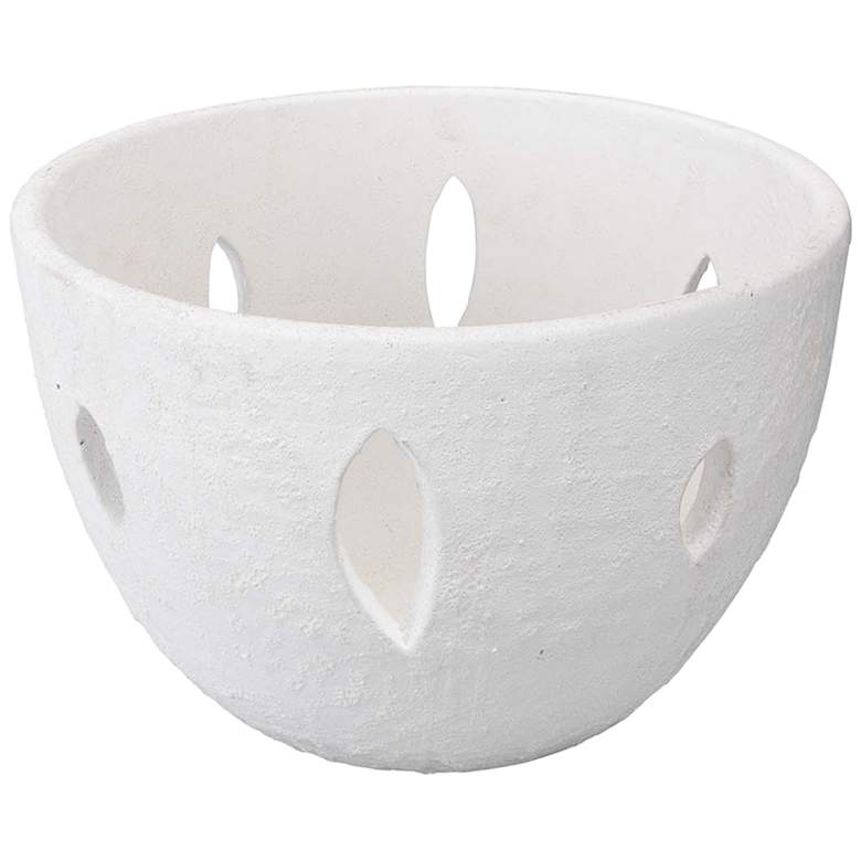 Image 1 Jamie Young Lacerated Matte White Ceramic Decorative Bowl