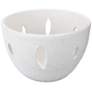 Jamie Young Lacerated Matte White Ceramic Decorative Bowl