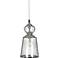 Jamie Young Laffite 7" Wide Clear Seeded Glass Mini Pendant
