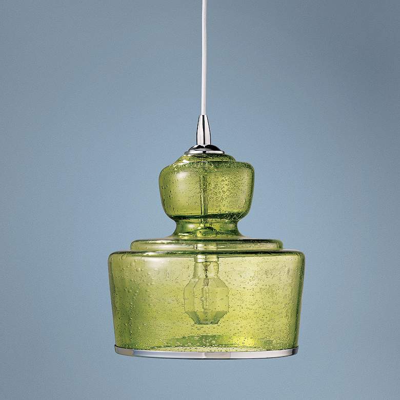Image 1 Jamie Young Lafitte Celadon Green Glass 10 inch-W Mini Pendant