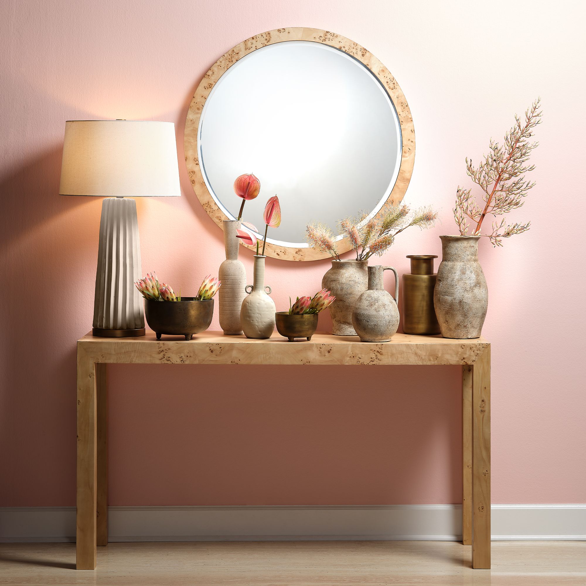 Image 6 Jamie Young Landry Cream Pleated Ceramic Table Lamp more views