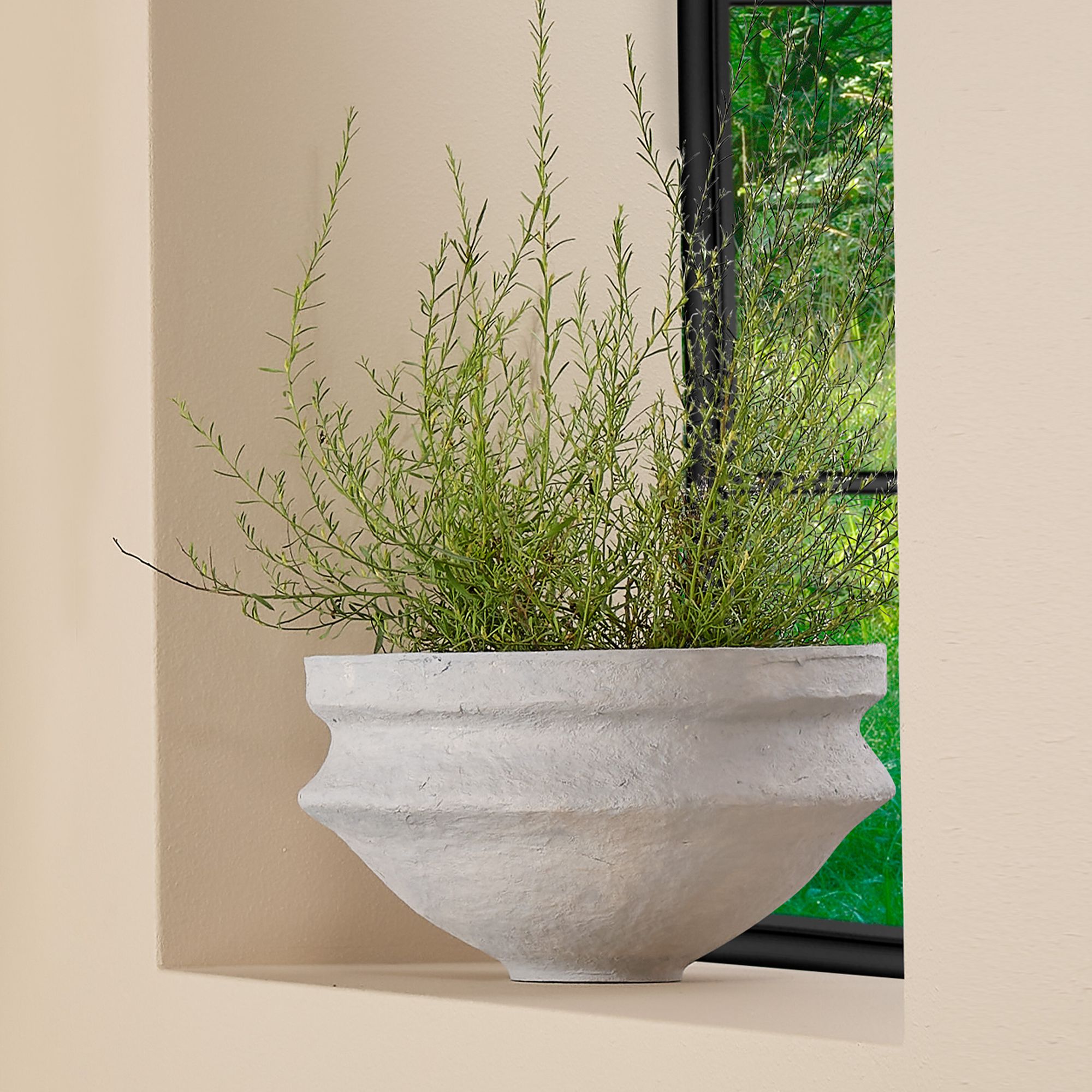 Image 5 Jamie Young Landscape Cotton Mache Large Bowl, Blue more views