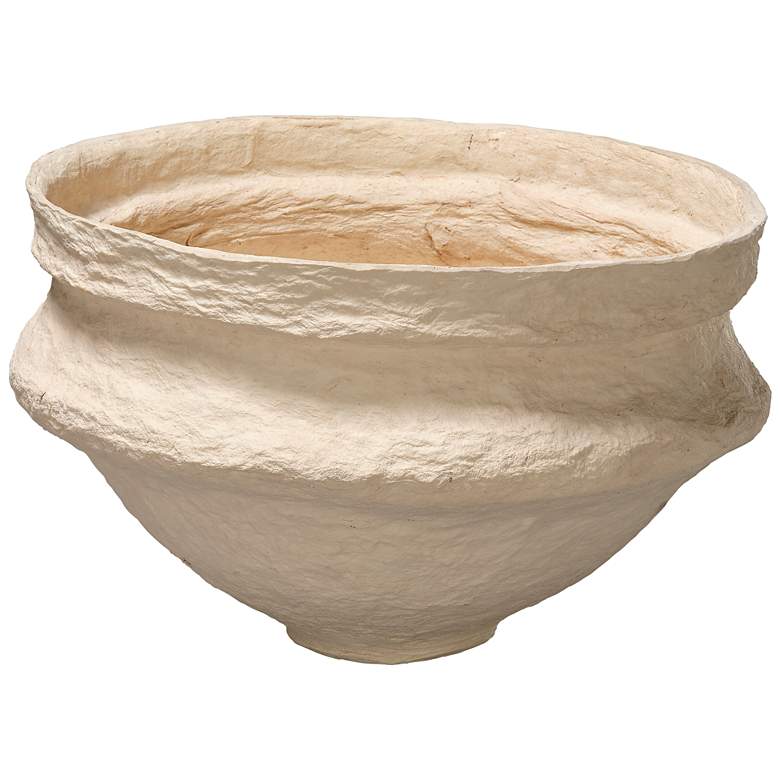 Image 1 Jamie Young Landscape Cotton Mache Large Bowl, Cream