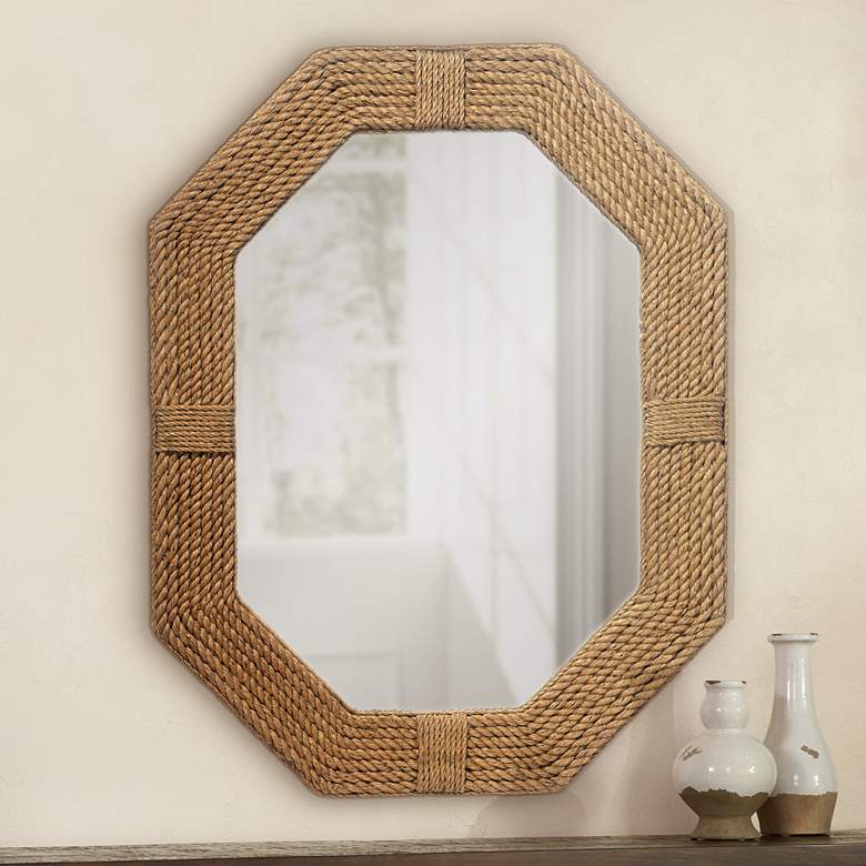 Image 1 Jamie Young Lanyard Jute 36" x 46" Nautical Wall Mirror