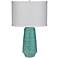 Jamie Young Large Coco Ocean Blue Ceramic Table Lamp
