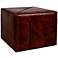 Jamie Young Large Square Tobacco Leather Ottoman