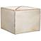 Jamie Young Large Square White Hide Leather Ottoman