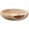 Jamie Young Laurel Brown 20 1/2"W Large Round Wooden Bowl