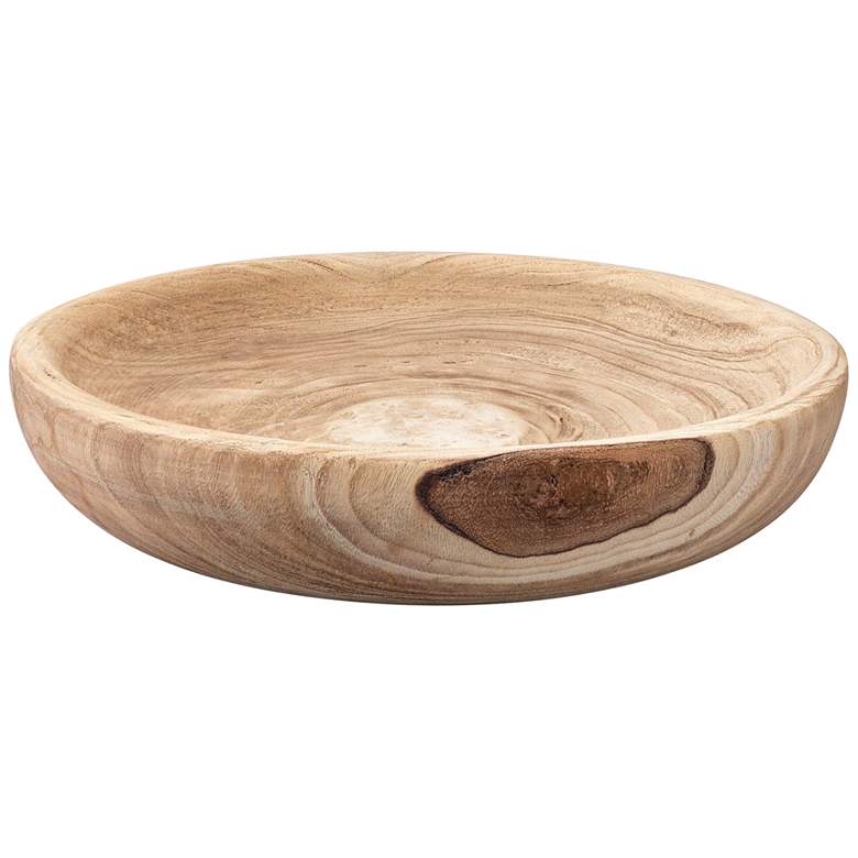 Image 1 Jamie Young Laurel Brown 20 1/2"W Large Round Wooden Bowl