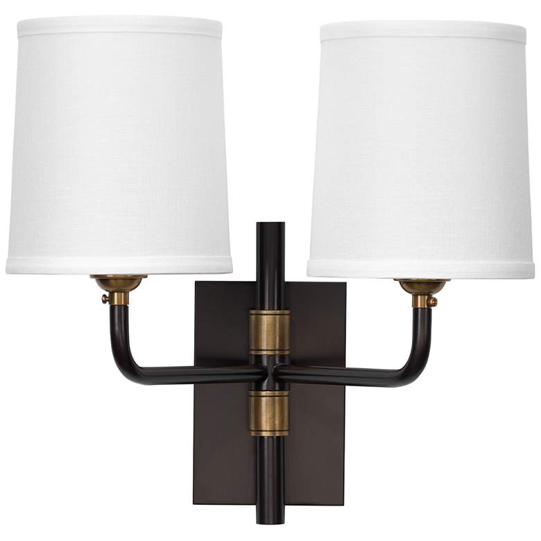 Image 2 Jamie Young Lawton 12 1/2 inch High Oil Rubbed Bronze 2-Light Wall Sconce